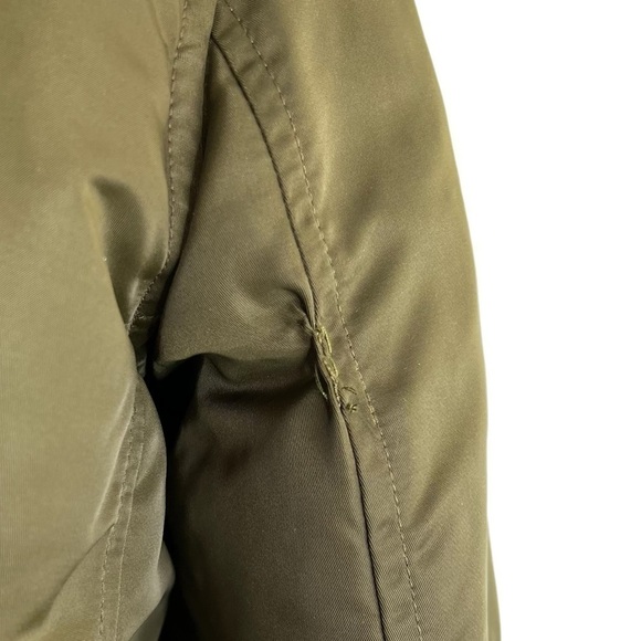 Levi Strauss Women’s Green Poly Duck Down Filled Faux Fur Hooded Parka Jacket - Picture 15 of 16